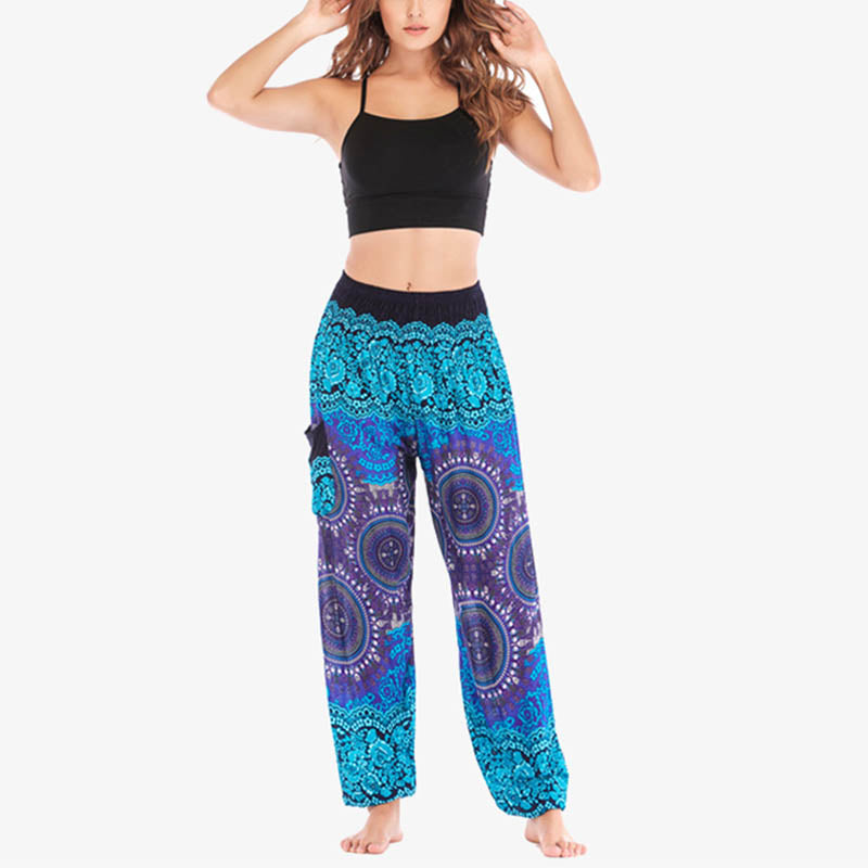Pantalon de yoga ample style sarouel avec Buddha Stones pour femme - image 15