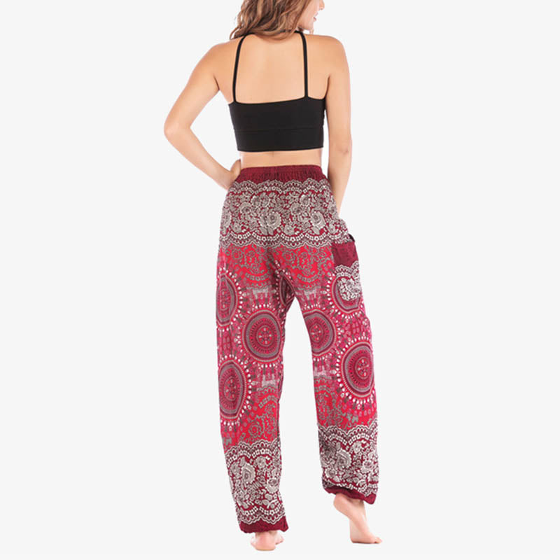 Pantalon de yoga ample style sarouel avec Buddha Stones pour femme - image 30
