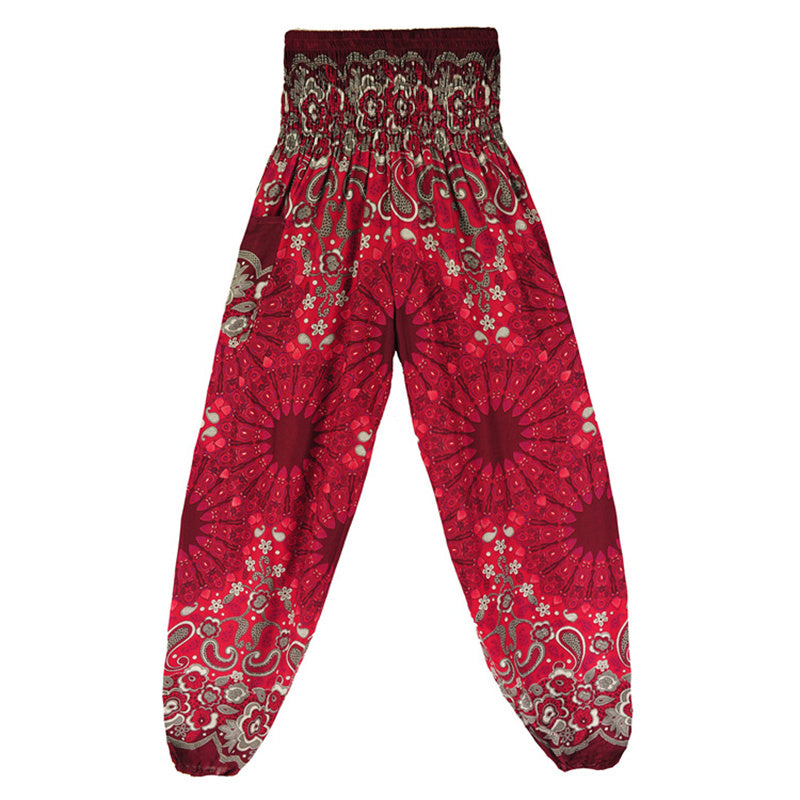 Pantalon de yoga ample taille haute pour femme avec motif géométrique mandala et Buddha Stones - image 23