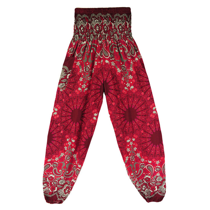 Pantalon de yoga ample taille haute pour femme avec motif géométrique mandala et Buddha Stones - image 22