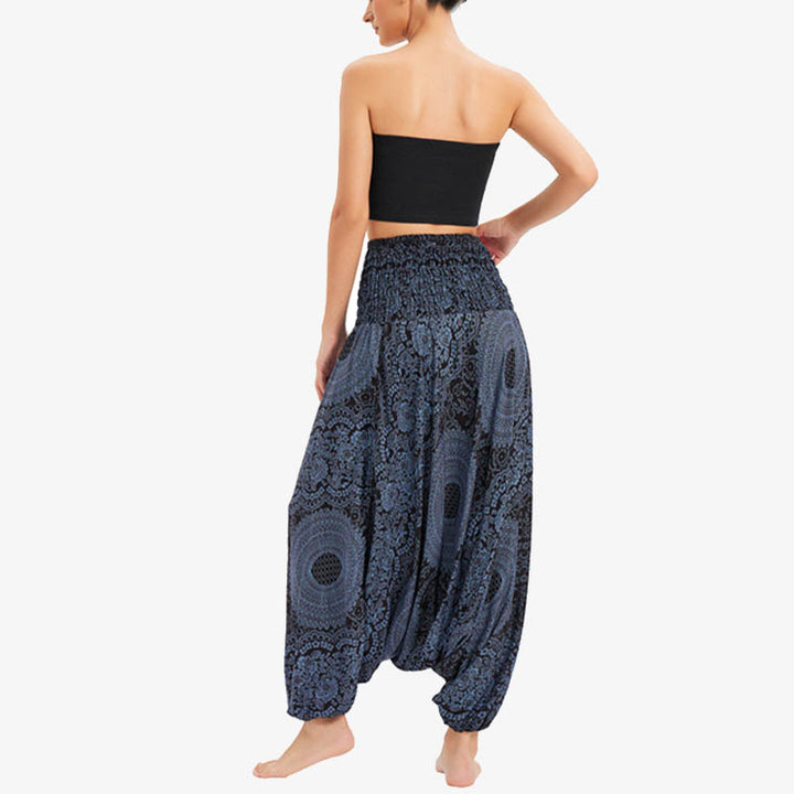 Pantalon de yoga pour femme Buddha Stones et deux styles à porter, style rond, géométrique, ample, décontracté - image 19