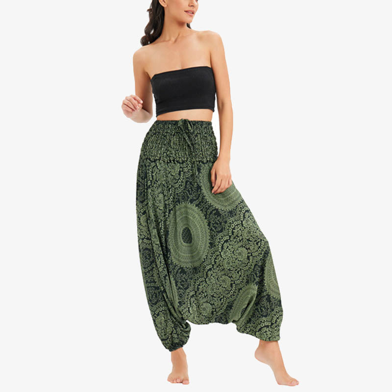 Pantalon de yoga pour femme Buddha Stones et deux styles à porter, style rond, géométrique, ample, décontracté - image 24