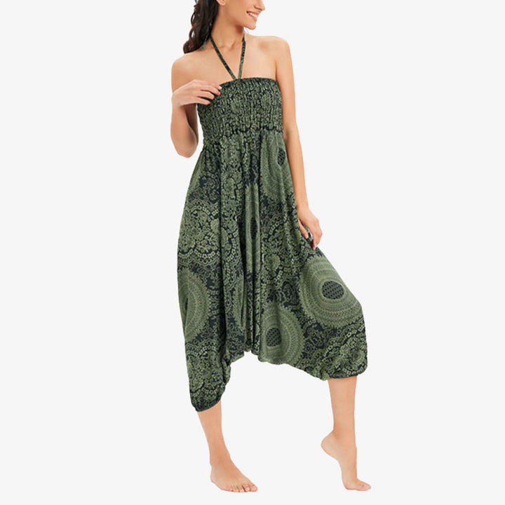 Pantalon de yoga pour femme Buddha Stones et deux styles à porter, style rond, géométrique, ample, décontracté - image 27