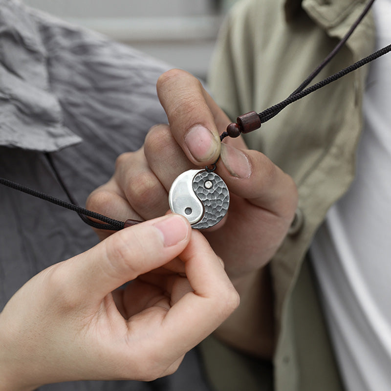 Collier pendentif en argent sterling 990 avec Buddha Stones et harmonie Yin Yang - image 5