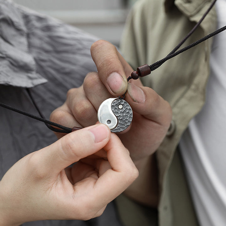 Collier pendentif en argent sterling 990 avec Buddha Stones et harmonie Yin Yang - image 5