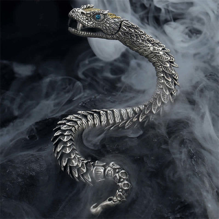 Bracelet chaîne de protection amulette fait main en Buddha Stones Dragon Snake