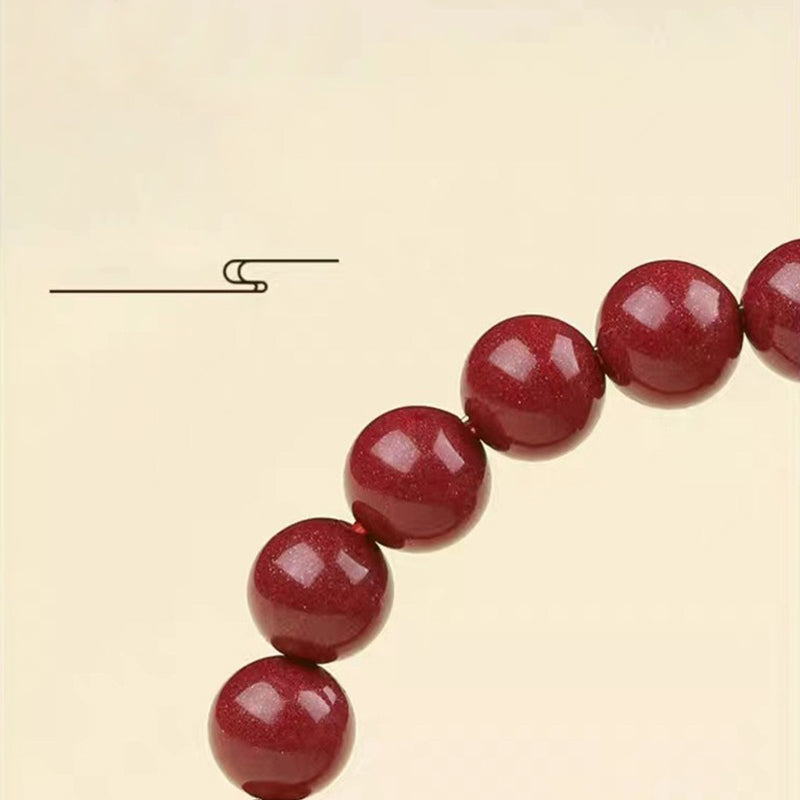 Bracelet de bénédiction des quatre bêtes en argent sterling 925 et cinabre naturel de Buddha Stones - image 15