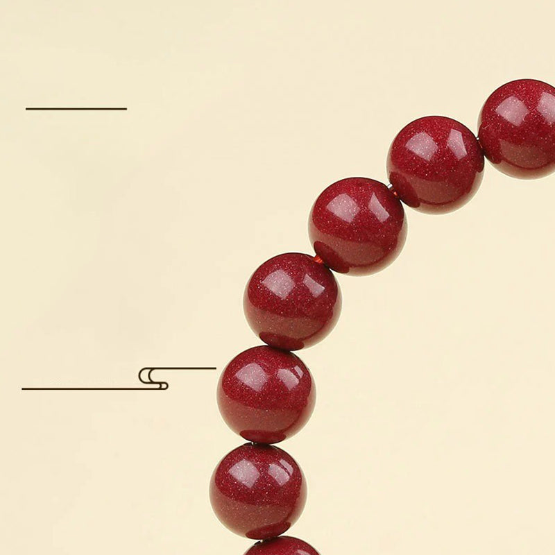 Bracelet de bénédiction des quatre bêtes en argent sterling 925 et cinabre naturel de Buddha Stones - image 17