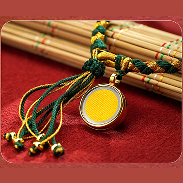 Bracelet tressé en corde avec écailles de dragon et cinq dieux de la richesse tibétains faits à la main en Buddha Stones