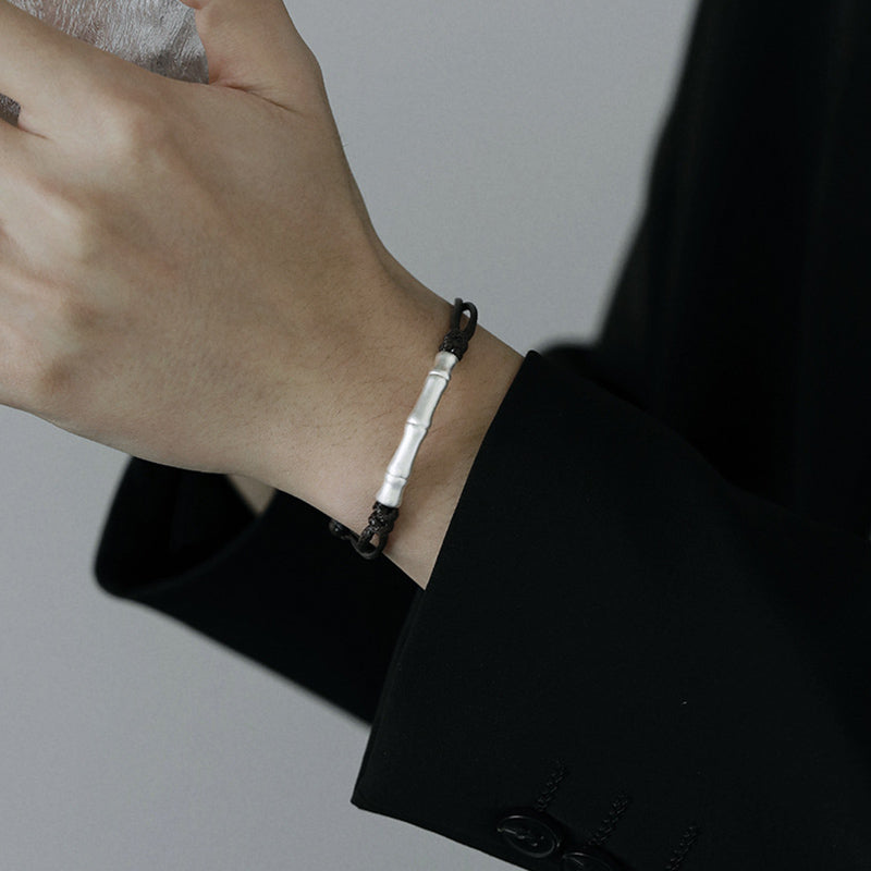 Bracelet tressé en corde porte-bonheur en argent sterling 999 avec motif d'os de Buddha Stones - image 8