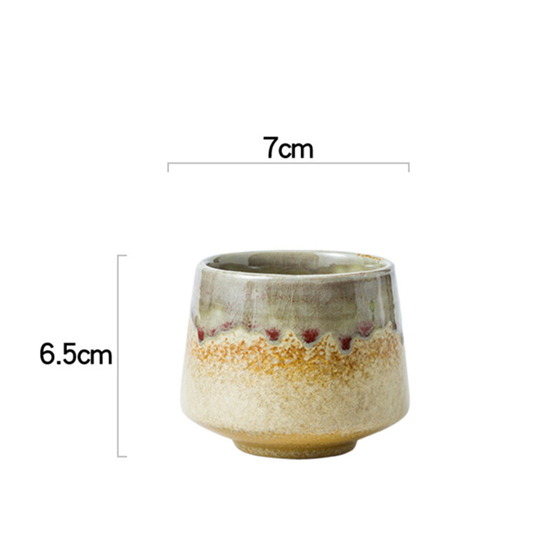 Tasse à café en céramique avec changement de four rétro Buddha Stones , tasse à café expresso pour thé, 200 ml