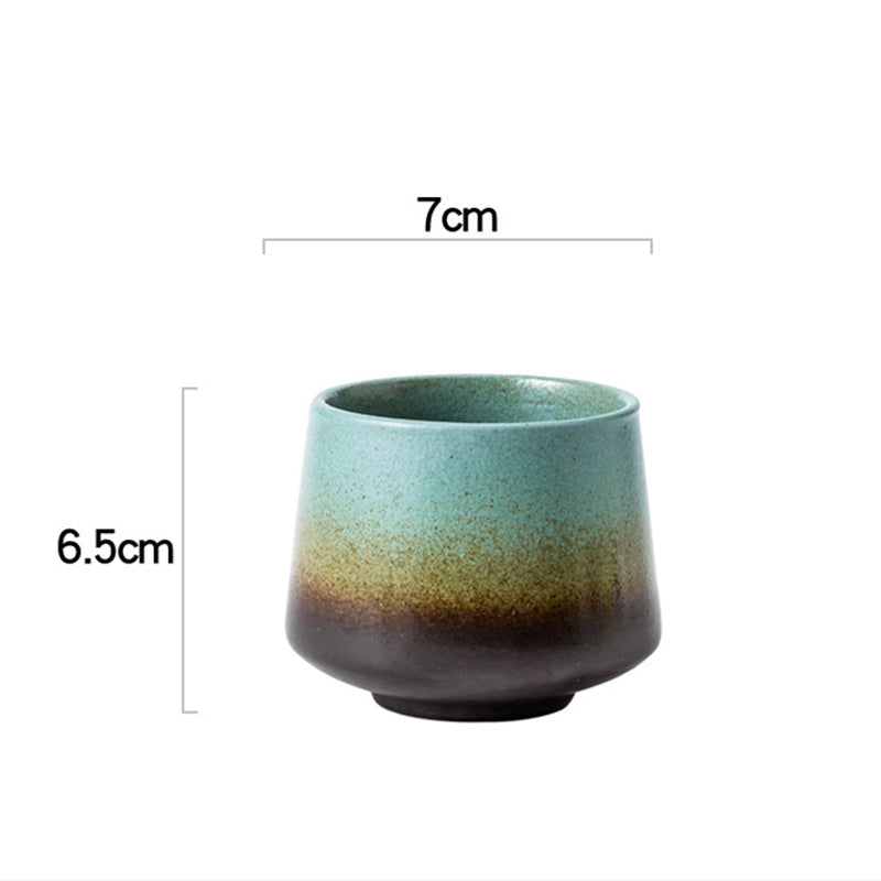 Tasse à café en céramique avec changement de four rétro Buddha Stones , tasse à café expresso pour thé, 200 ml