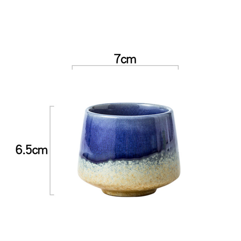 Tasse à café en céramique avec changement de four rétro Buddha Stones , tasse à café expresso pour thé, 200 ml