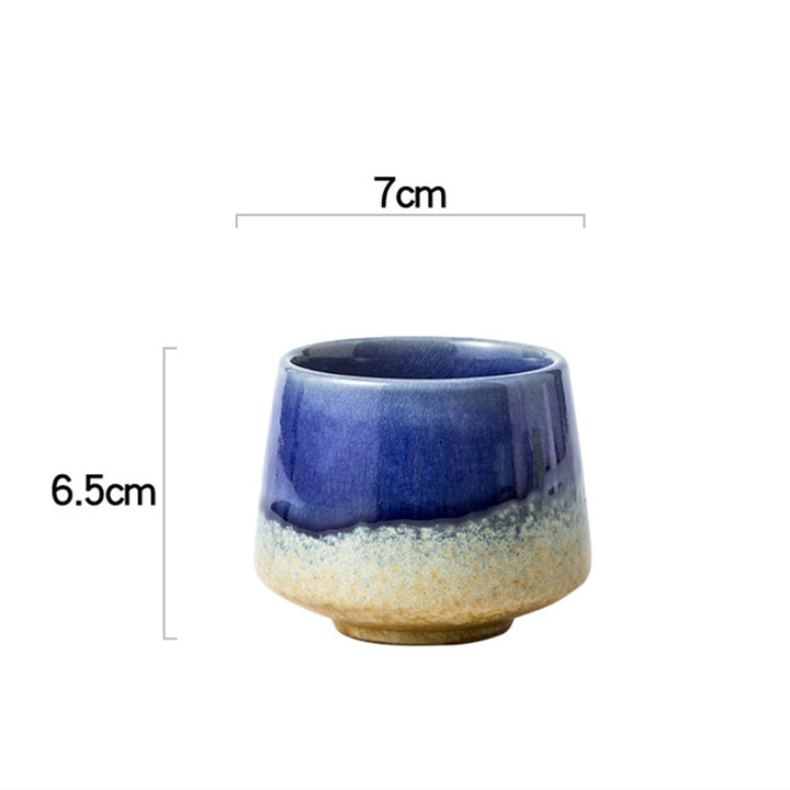 Tasse à café en céramique avec changement de four rétro Buddha Stones , tasse à café expresso pour thé, 200 ml