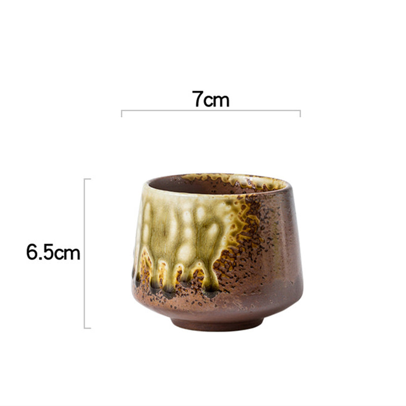 Tasse à café en céramique avec changement de four rétro Buddha Stones , tasse à café expresso pour thé, 200 ml