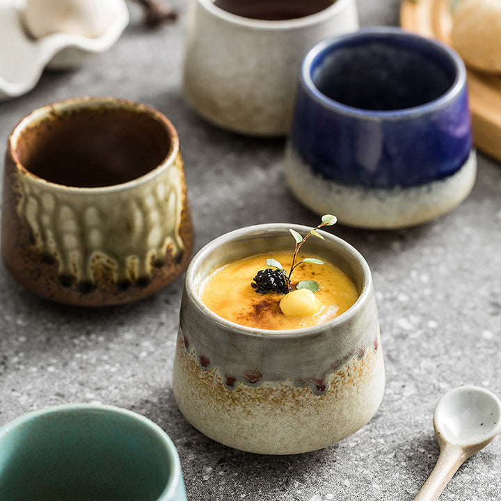 Tasse à café en céramique avec changement de four rétro Buddha Stones , tasse à café expresso pour thé, 200 ml