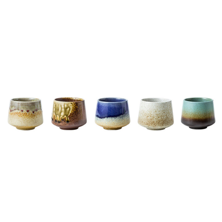 Tasse à café en céramique avec changement de four rétro Buddha Stones , tasse à café expresso pour thé, 200 ml
