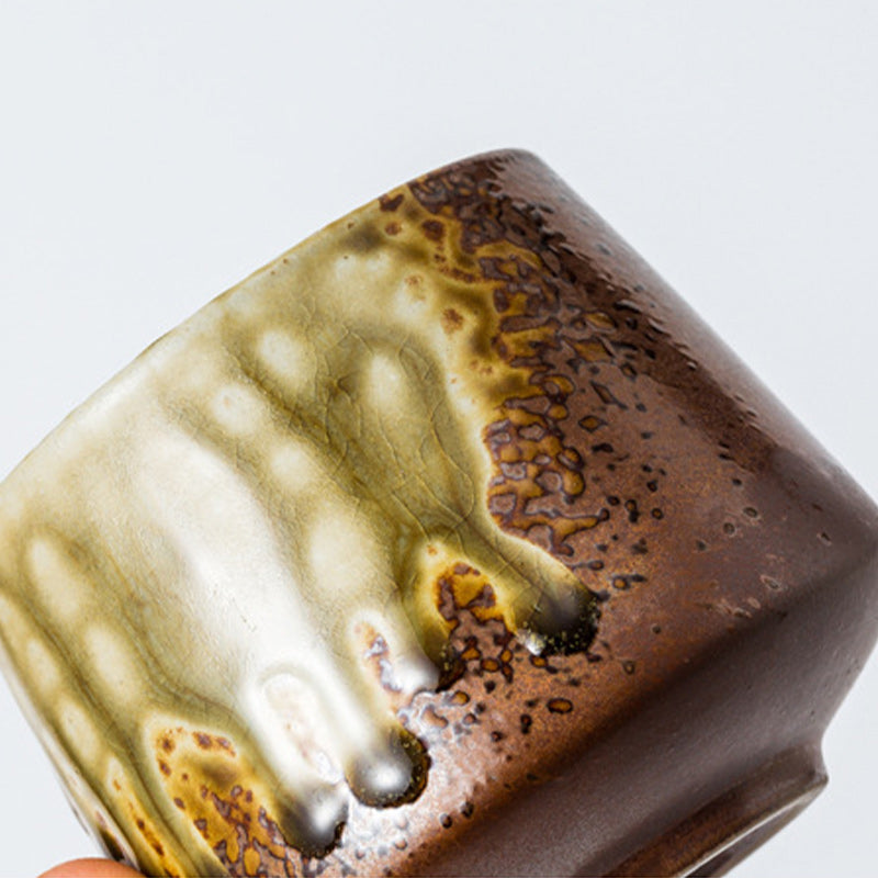 Tasse à café en céramique avec changement de four rétro Buddha Stones , tasse à café expresso pour thé, 200 ml