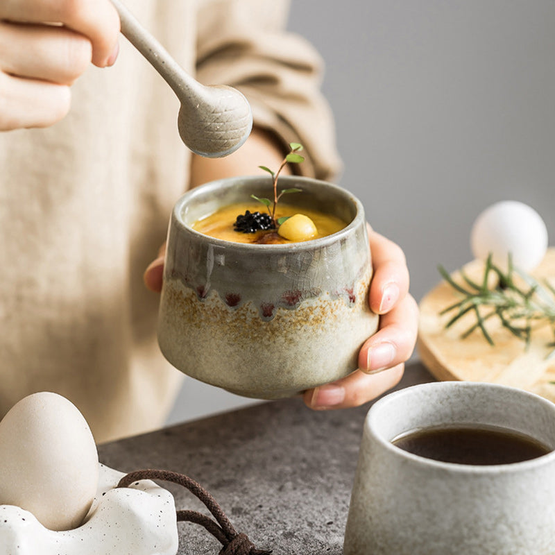 Tasse à café en céramique avec changement de four rétro Buddha Stones , tasse à café expresso pour thé, 200 ml
