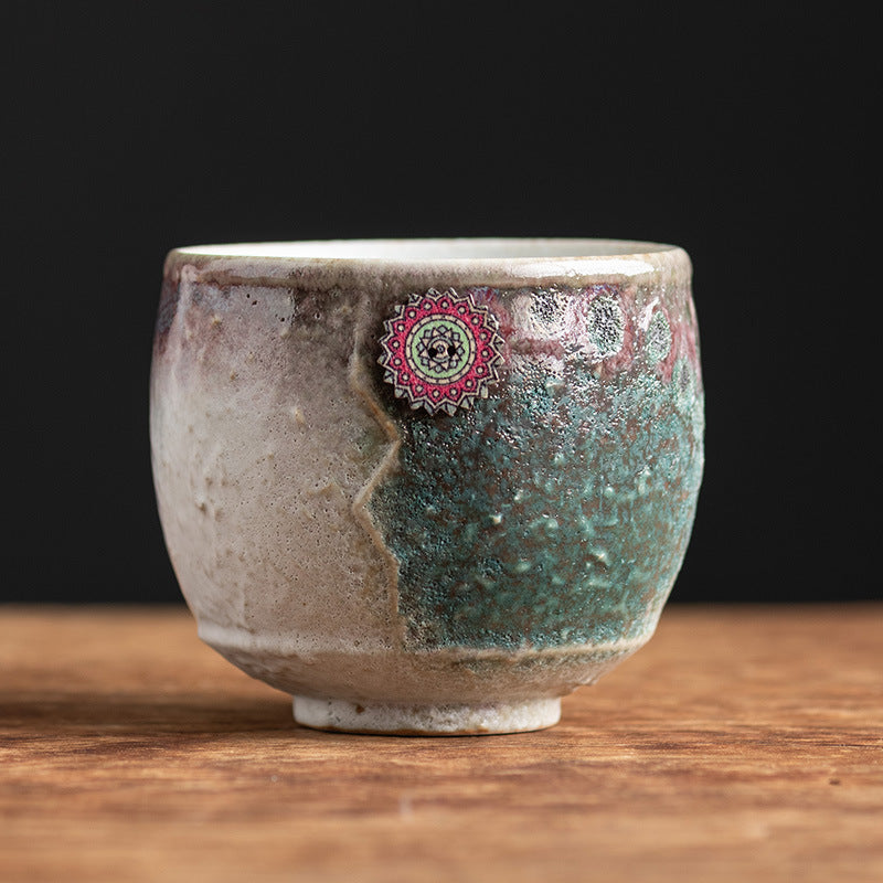 Tasse à café en céramique Buddha Stones Sunflower Kiln Change Tea Latte Espresso Coffee Cup 250ml