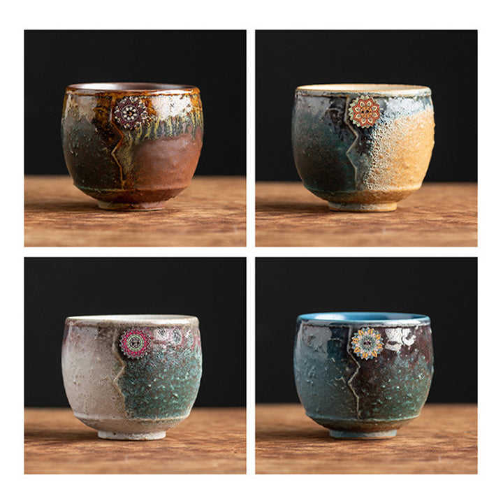 Tasse à café en céramique Buddha Stones Sunflower Kiln Change Tea Latte Espresso Coffee Cup 250ml