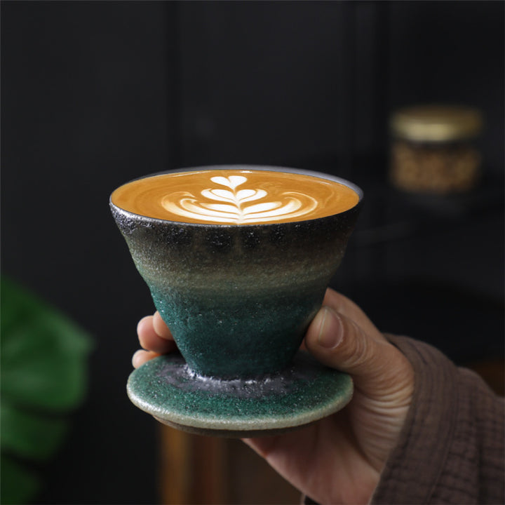 Tasse à café en céramique au design vintage Buddha Stones , tasse à thé, expresso, 150 ml