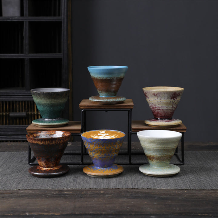 Tasse à café en céramique au design vintage Buddha Stones , tasse à thé, expresso, 150 ml