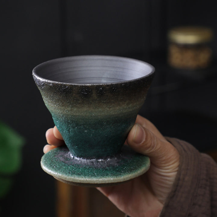 Tasse à café en céramique au design vintage Buddha Stones , tasse à thé, expresso, 150 ml