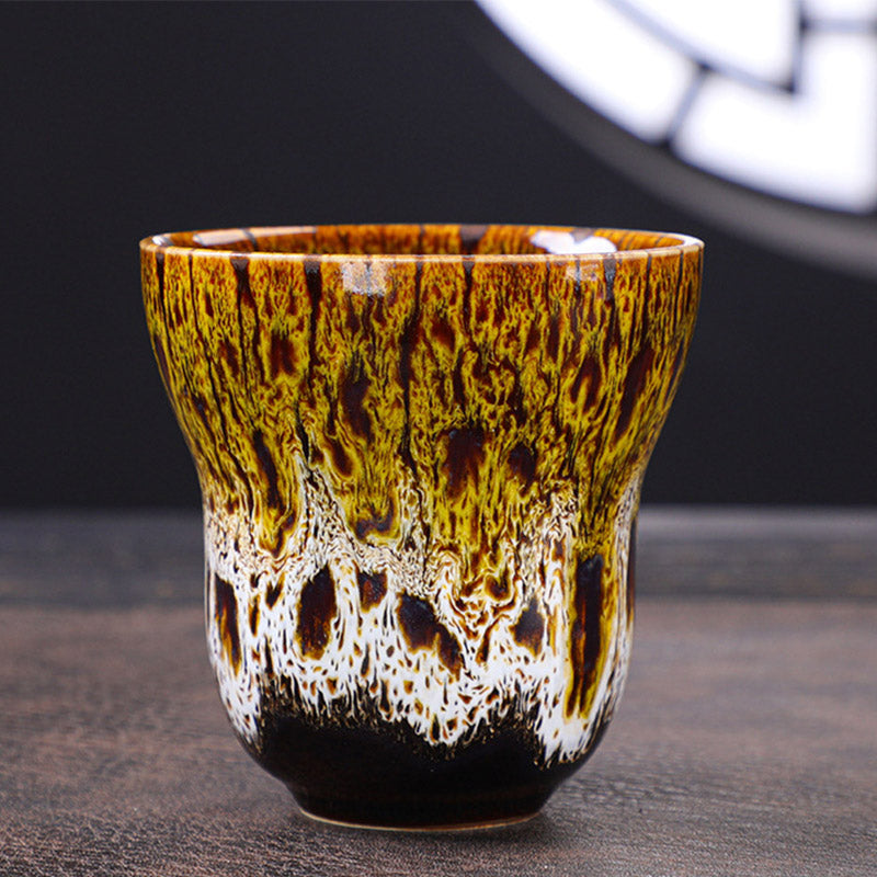 Tasse à café en céramique avec motif de changement de four vintage Buddha Stones , tasse à thé 150 ml