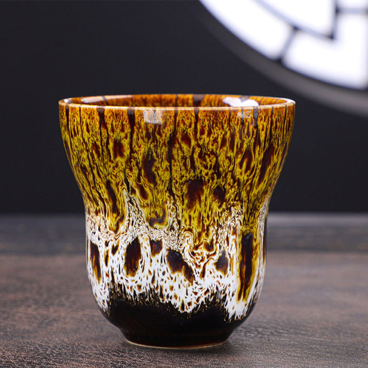 Tasse à café en céramique avec motif de changement de four vintage Buddha Stones , tasse à thé 150 ml