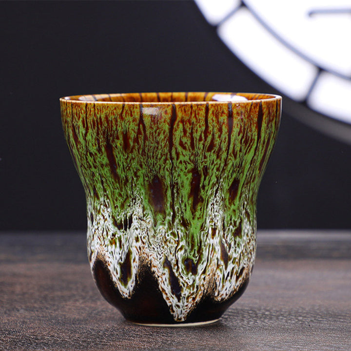 Tasse à café en céramique avec motif de changement de four vintage Buddha Stones , tasse à thé 150 ml