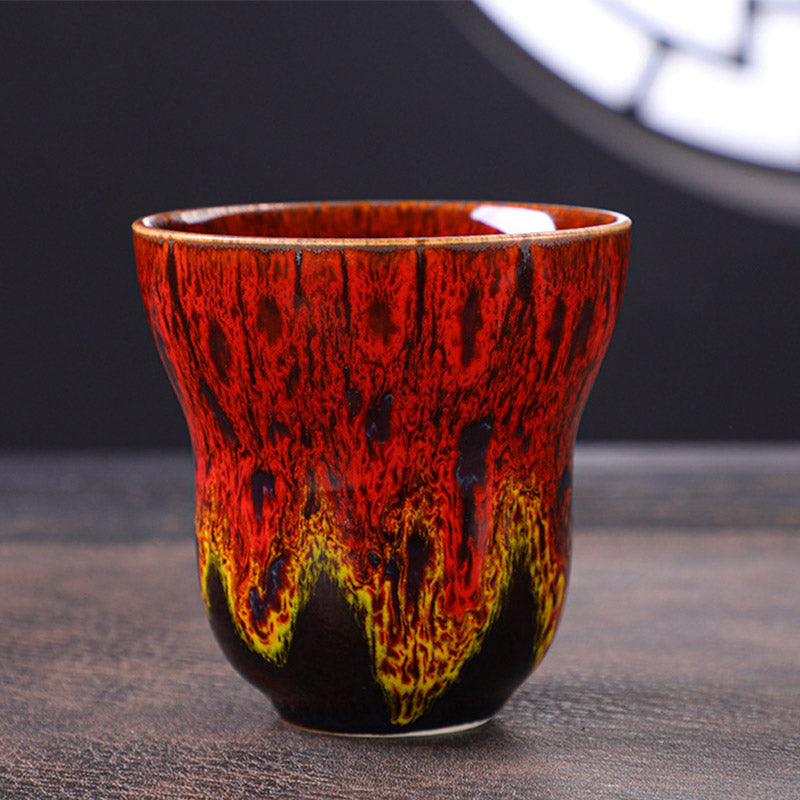 Tasse à café en céramique avec motif de changement de four vintage Buddha Stones , tasse à thé 150 ml