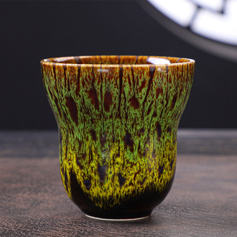 Tasse à café en céramique avec motif de changement de four vintage Buddha Stones , tasse à thé 150 ml