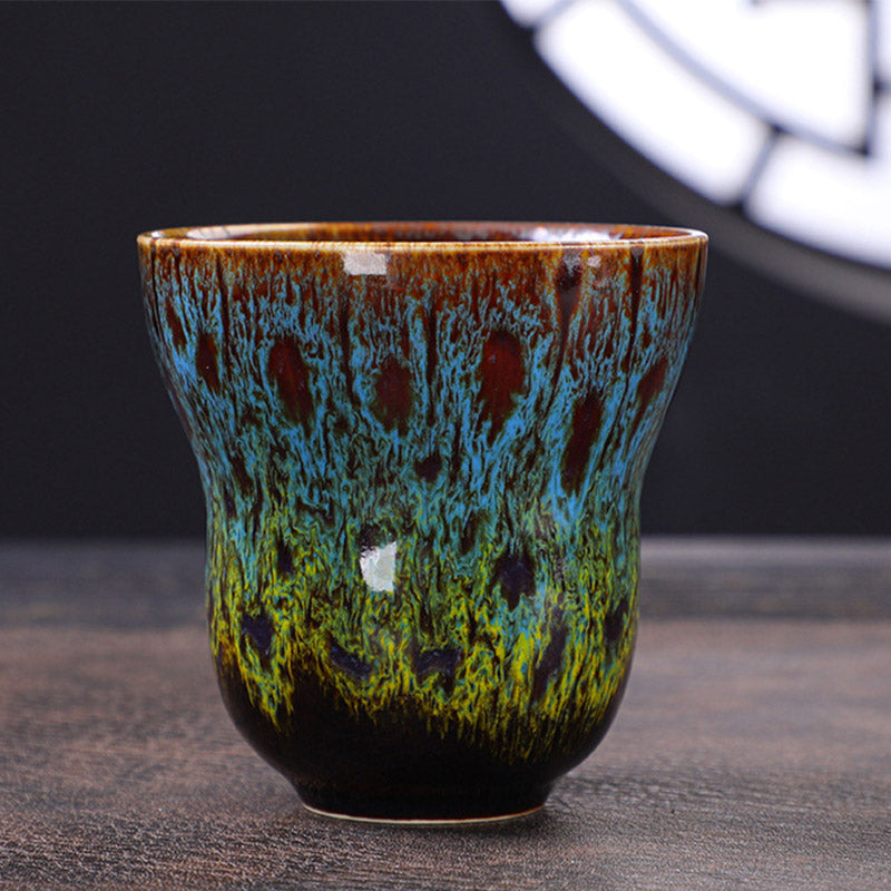Tasse à café en céramique avec motif de changement de four vintage Buddha Stones , tasse à thé 150 ml