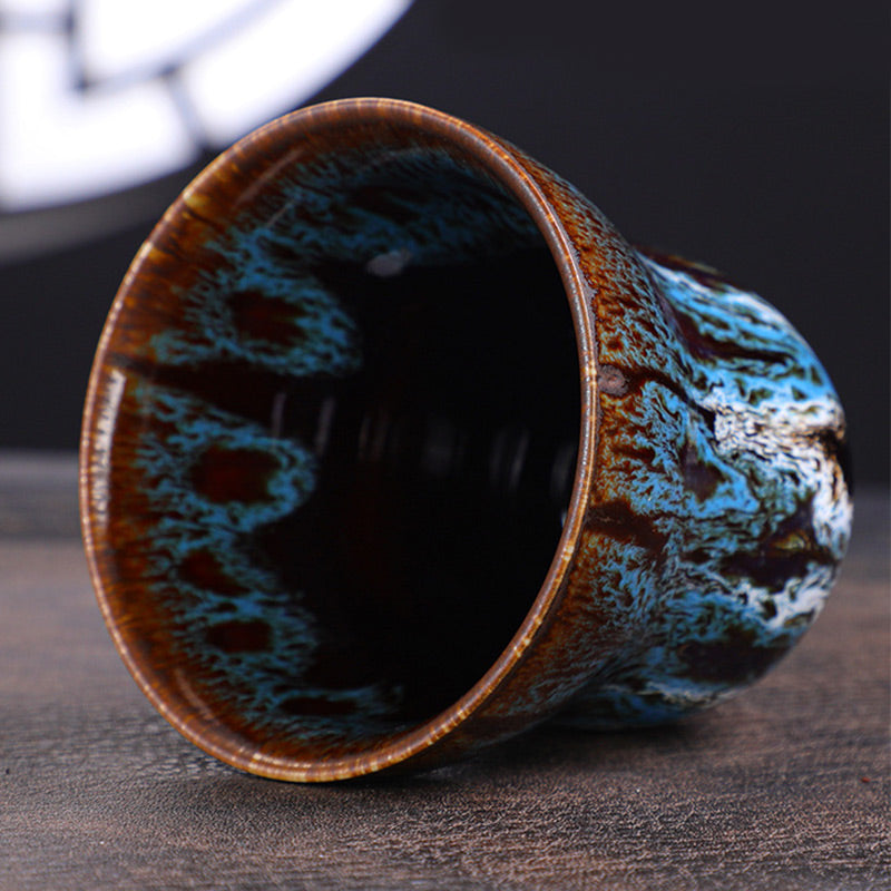 Tasse à café en céramique avec motif de changement de four vintage Buddha Stones , tasse à thé 150 ml