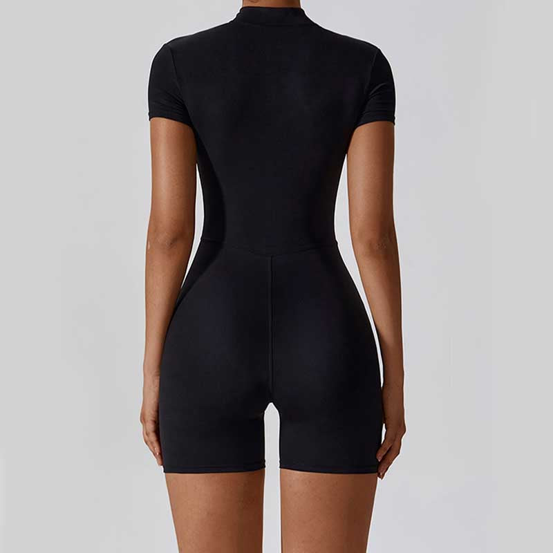 Combinaison à manches courtes et fermeture éclair en Buddha Stones femme, combinaison de sport, de fitness, de yoga - image 19