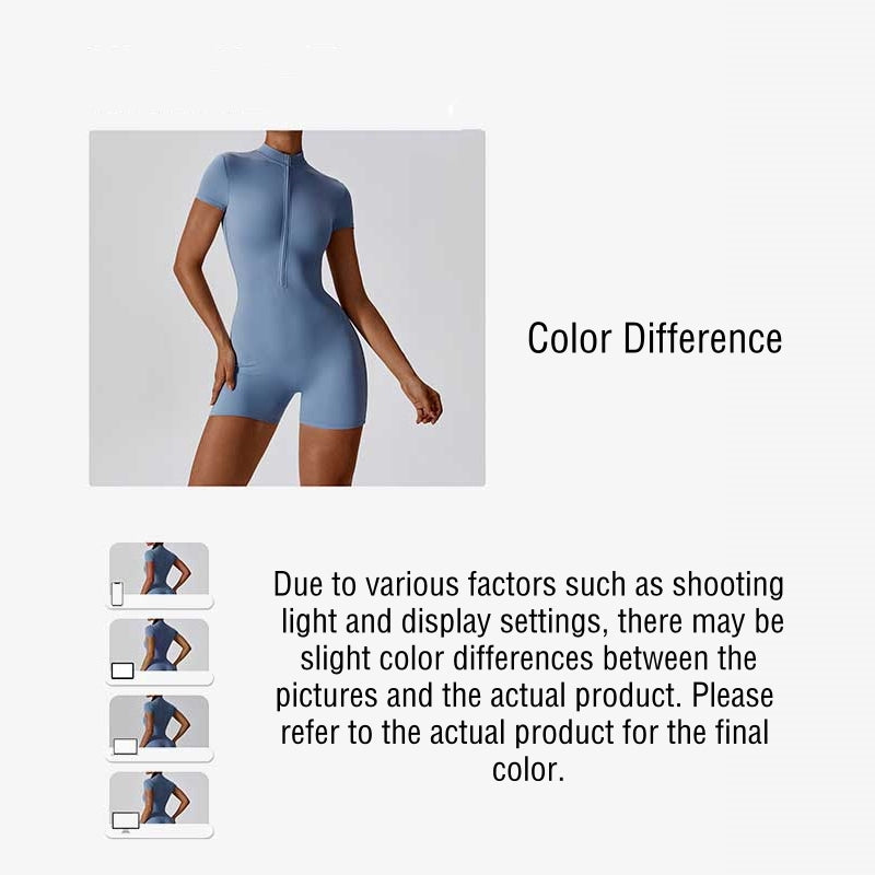 Combinaison à manches courtes et fermeture éclair en Buddha Stones femme, combinaison de sport, de fitness, de yoga - image 16