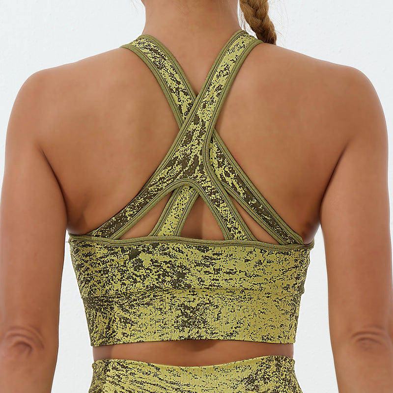 Débardeur court de fitness sans couture Buddha Stones, leggings taille haute, pantalons de sport, de gym, de yoga