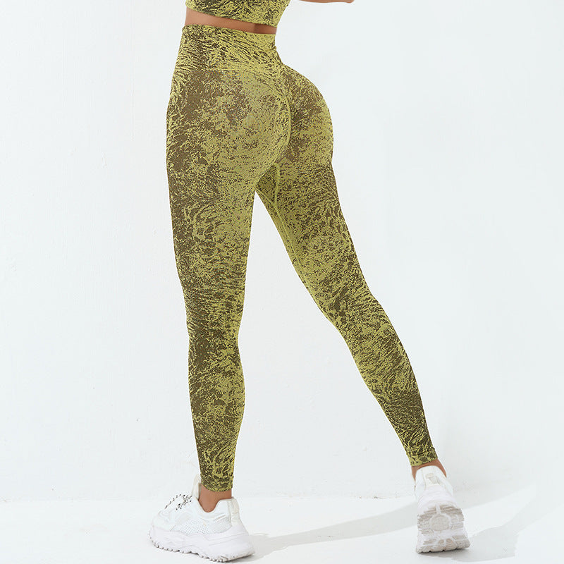 Débardeur court de fitness sans couture Buddha Stones, leggings taille haute, pantalons de sport, de gym, de yoga