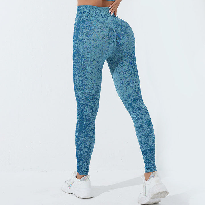 Débardeur court de fitness sans couture Buddha Stones, leggings taille haute, pantalons de sport, de gym, de yoga - Guêtres - Bleu - US6，UK/AU10，EU38 (L)  - image 37