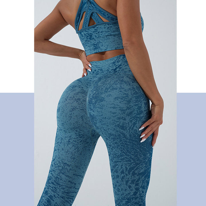 Débardeur court de fitness sans couture Buddha Stones, leggings taille haute, pantalons de sport, de gym, de yoga