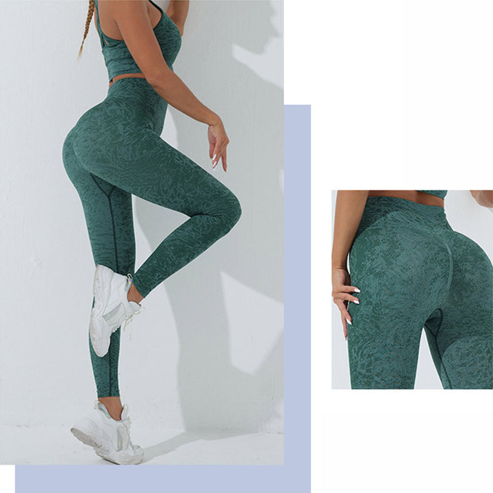 Débardeur court de fitness sans couture Buddha Stones, leggings taille haute, pantalons de sport, de gym, de yoga