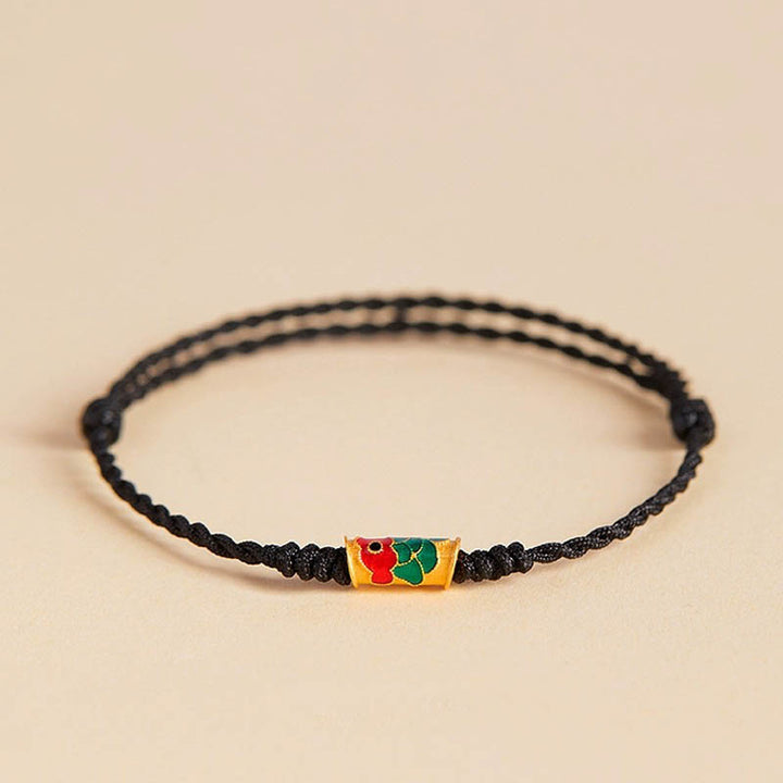 Bracelet en corde tressée fait main en forme de poisson koï de Buddha Stones