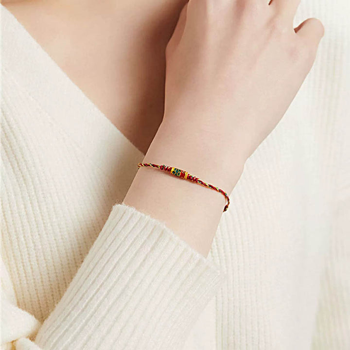 Bracelet en corde tressée fait main en forme de poisson koï de Buddha Stones