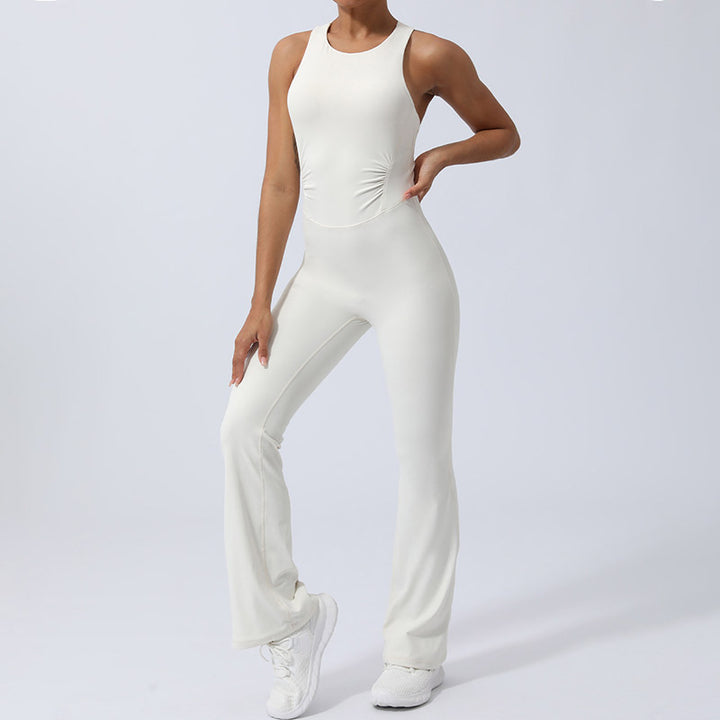 Combinaison évasée sans manches croisée pour femme Buddha Stones pour le sport, le fitness, le yoga - image 12