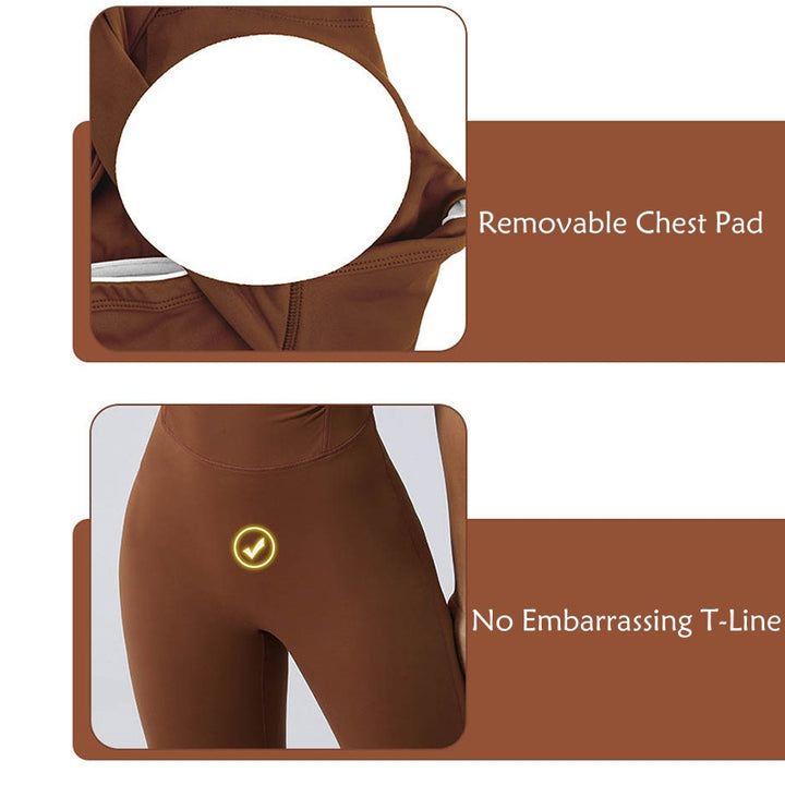 Combinaison évasée sans manches croisée pour femme Buddha Stones pour le sport, le fitness, le yoga - image 7