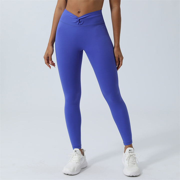 Buddha Stones Femmes Entraînement À Manches Longues Croisé Dos Nu Haut T-shirt Leggings Sports Fitness Yoga Tenue - Pantalon - Bleu - US8-10，UK/AU12-14，EU40-42 (XL) - image 29