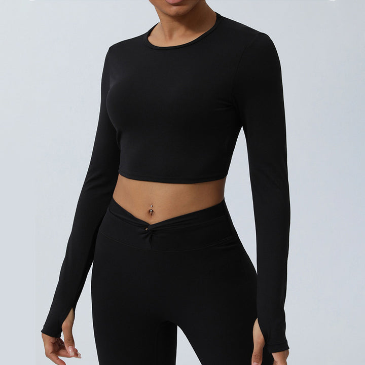 Buddha Stones Femmes Entraînement À Manches Longues Croisé Dos Nu Haut T-shirt Leggings Sports Fitness Yoga Tenue - image 28