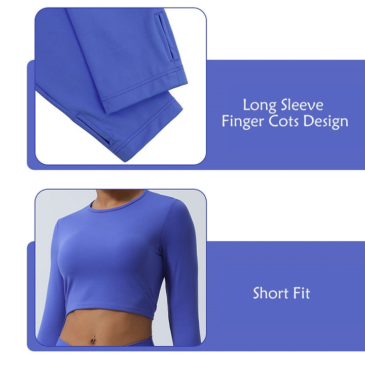 Buddha Stones Femmes Entraînement À Manches Longues Croisé Dos Nu Haut T-shirt Leggings Sports Fitness Yoga Tenue - image 10