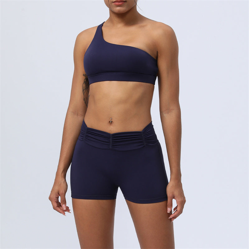 Ensemble de 2 pièces de Buddha Stones , haut dos nu, soutien-gorge, short, leggings, pantalon, tenue de fitness et de yoga - Bleu - 2 pièces (haut et short) - US12，UK/AU16，EU44 (2XL) - image 25